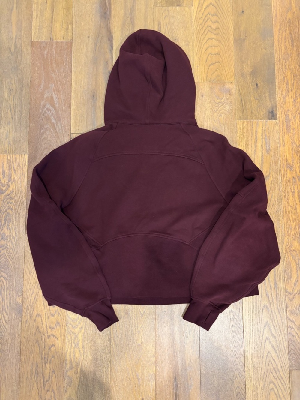 Lululemon Scuba Oversized Half-Zip Hoodie in Burgundy Bay/Gold Sz XL/XXL - Picture 3 of 10